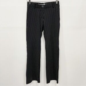 Betabrand Pinstripe Petite Bootcut Yoga Dress Pants Black Size XS